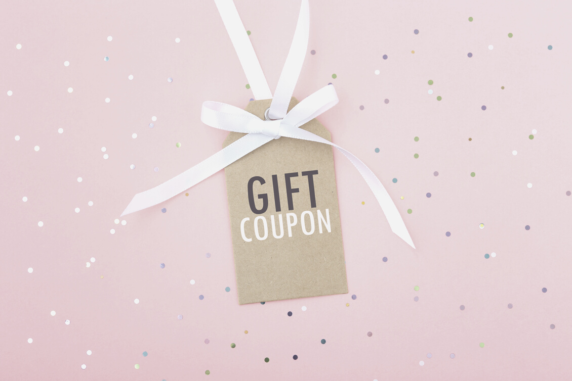 Gift discount coupon tag